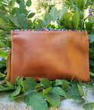 Folio Clutch - Tan & Multi