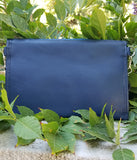 Folio Clutch - Dark Blue & Black