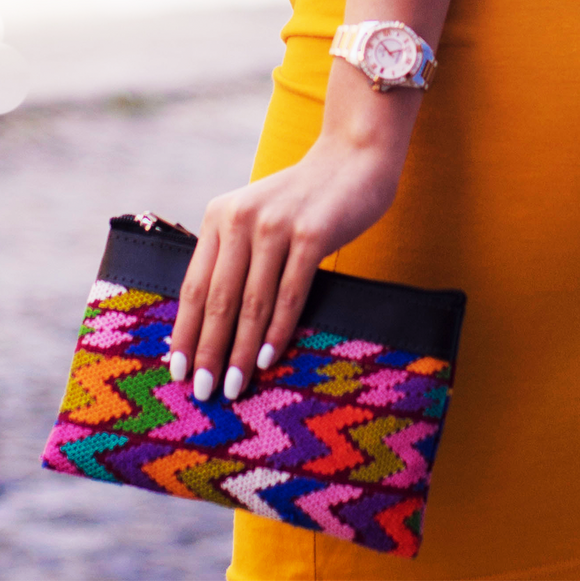 Woven Clutch- Multicolor